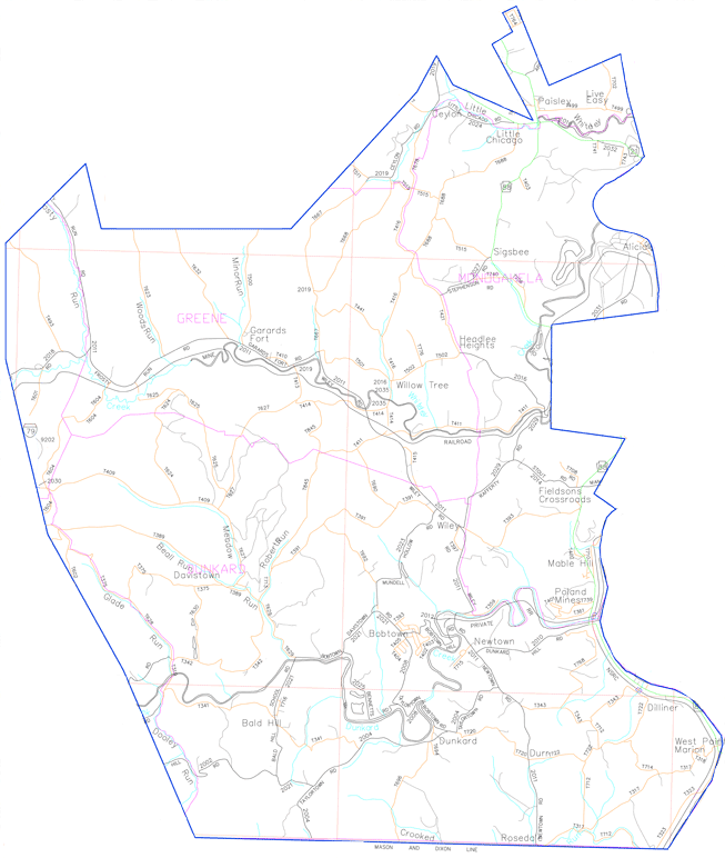 East Dunkard Water Association Service Area